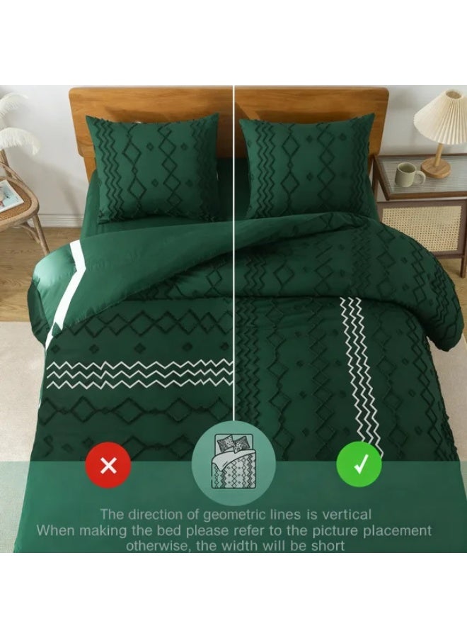 هوم توبيا طقم مفارش سرير كينج 6 قطع من Hometopia – لحاف مبطن ناعم 230×260 سم مع ملاءة مطاطية عميقة 200×200+30 سم و4 أكياس وسائد 50×75 سم – قماش مايكروفايبر مضاد للحساسية، قابل للغسل، تصميم بارز أنيق – طقم سرير فاخر لجميع الفصول مناسب للمنازل والفنادق - Image 3